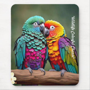 Mousepad "Amigos Vibrantes Feathered"
