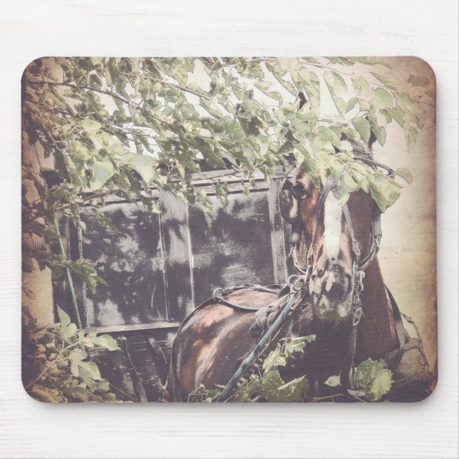 Mousepad Amish Horse e Buggy na Sombra (Frente)