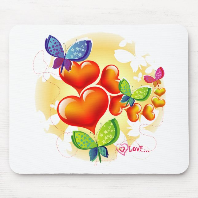 Mousepad Amizade de Amor de Verão, doce e doce (Frente)
