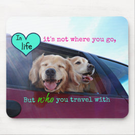 Mousepad Amizade do viagem do golden retriever