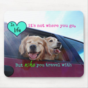 Mousepad Amizade do viagem do golden retriever