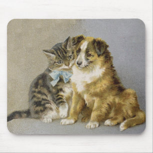 Mousepad Amizade íntima entre gatos e cães
