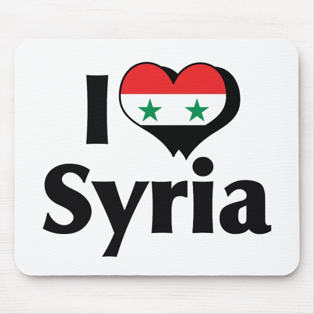 Mousepad Amo a bandeira da Síria (Frente)