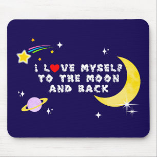 Mousepad Amo-me à Lua e à Afirmação Positiva