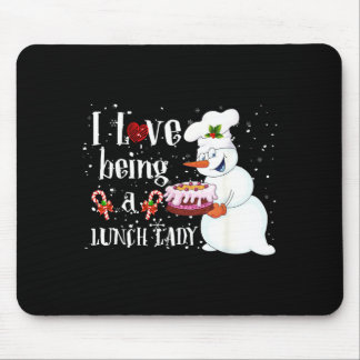 Mousepad Amo Ser Uma Senhora Do Almoço Boneco De Neve Natal