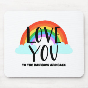 Mousepad Amo-te ao Arco-íris e às Costas