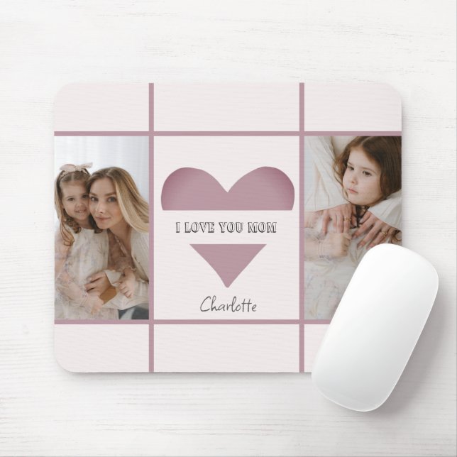 Mousepad "Amo-Te Mãe" Fotografias Personalizadas Pad De Mou (Com mouse)