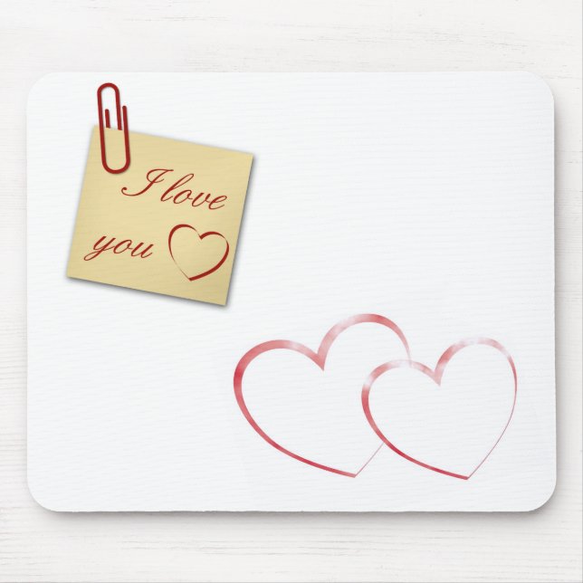 Mousepad Amo-Te - Nota Romântica (Frente)