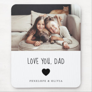 Mousepad Amo-Te Pai Sua foto e texto manuscrito