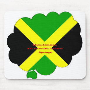 Mousepad Amo Texto Jamaica no Flag Art Impressão