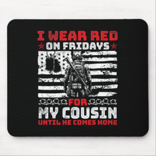 Mousepad Amo, Visto Vermelho Às Sextas-Feiras Para O Meu Pr