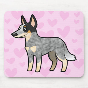 Mousepad Amor australiano do cão/Kelpie do gado