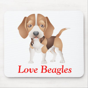 Mousepad Amor Beagles Cachorrinho Puppy Cão - Pad de Mouse