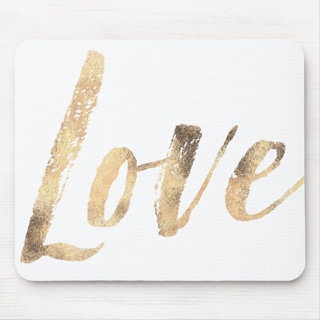 Mousepad Amor branco Dourado (Frente)