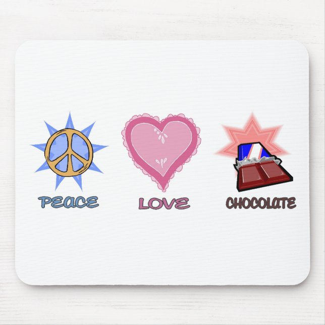 Mousepad Amor & chocolate da paz (Frente)