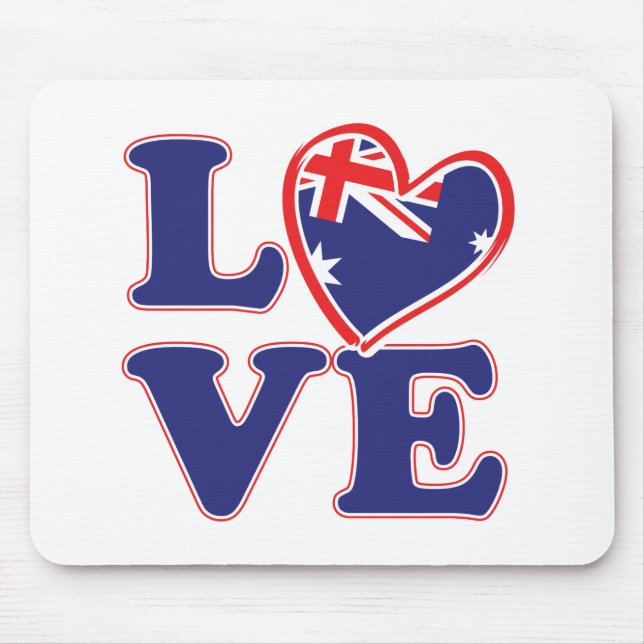 Mousepad AMOR-com-Austrália-coração (Frente)
