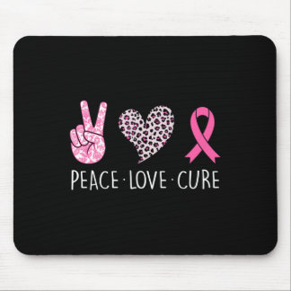 Mousepad Amor Coração Curto Friso Rosa Fita Cancer Awarenes