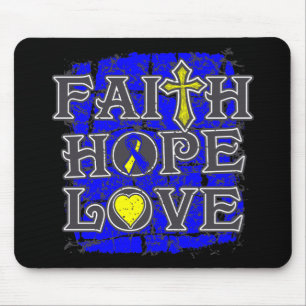 Mousepad Amor da esperança da fé de Síndrome de Down