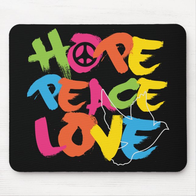 Mousepad Amor da paz da esperança (Frente)