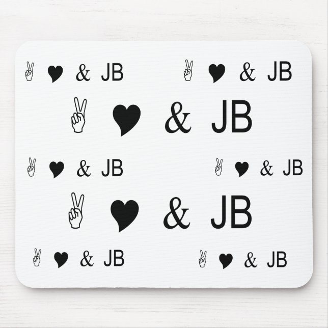 Mousepad Amor da paz & JB (Frente)