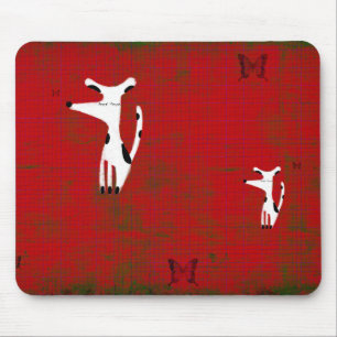 Mousepad amor de bebê cachorrinho borboleta vermelha mousep
