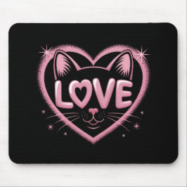 Mousepad Amor de Gato Brilhante