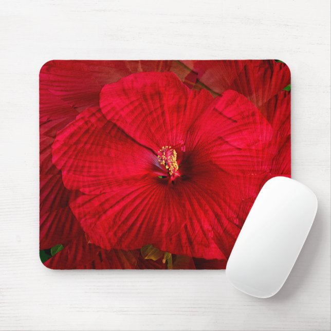 Mousepad Amor de Hibiscus... (Com mouse)