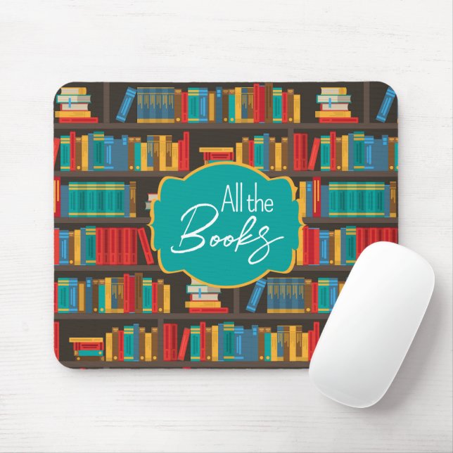 Mousepad Amor de Leitura na estante (Com mouse)