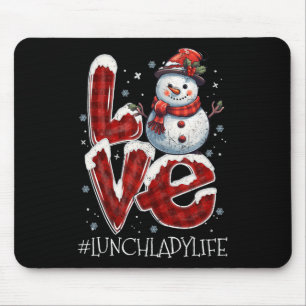 Mousepad Amor de Natal Snowman Almoço Senhora Vida Diversão