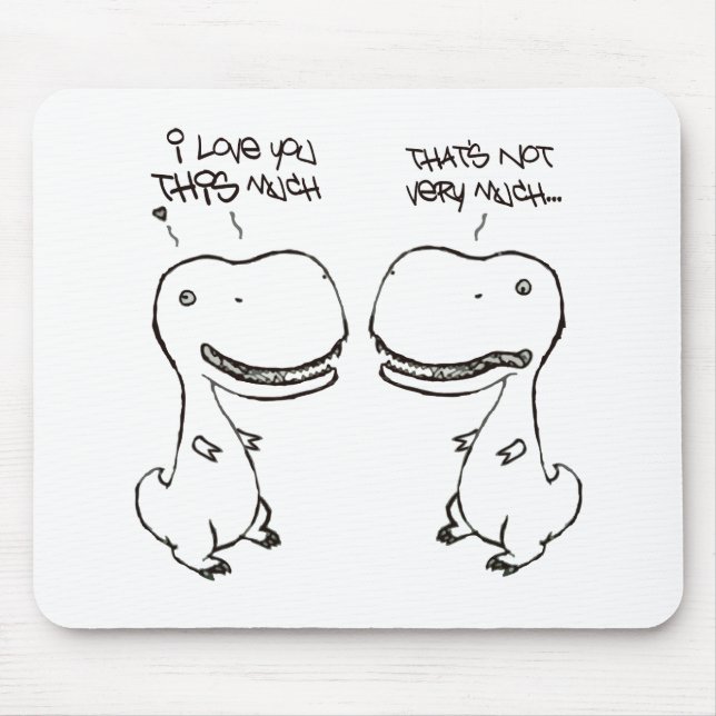 Mousepad Amor de T-rex (Frente)
