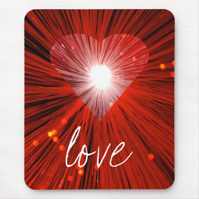 Mousepad 'Amor' do Coração Vermelho (Frente)