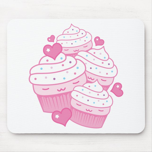 Mousepad amor do cupcake (Frente)