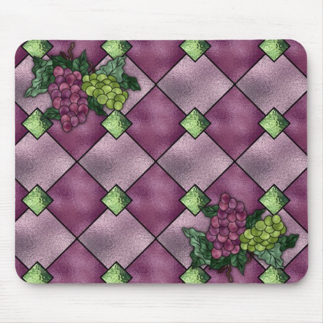 Mousepad Amor do vinho do vitral (Frente)