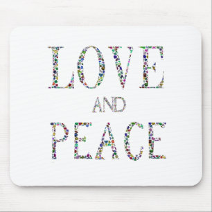 Mousepad Amor e Paz feitos com Gemstones