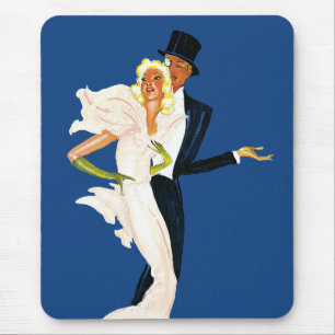Mousepad Amor e Romance Vintage, Casal de Noivos Moderno