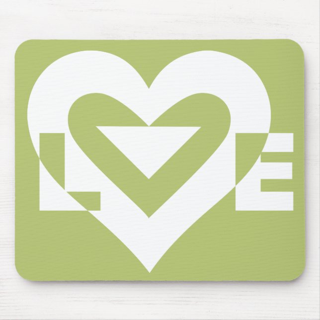 Mousepad Amor em Sage Green (Frente)