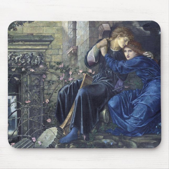 Mousepad Amor entre as ruínas (por Edward Burne-Jones) (Frente)