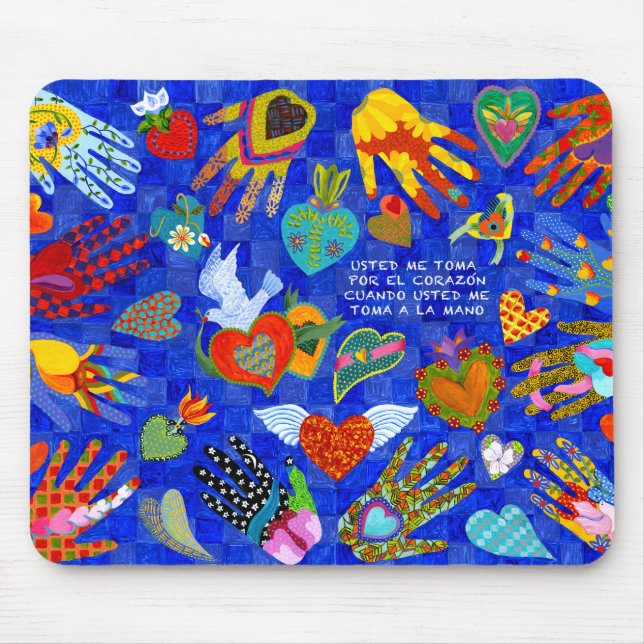 Mousepad Amor espanhol que diz para qualquer um que você (Frente)