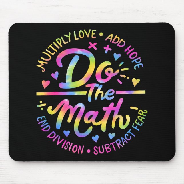 Mousepad Amor Esperança Medo Faz Teste De Matemática (Frente)