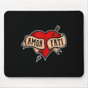 Mousepad Amor Fati - Click Nietzsche Tattoo Heart Design