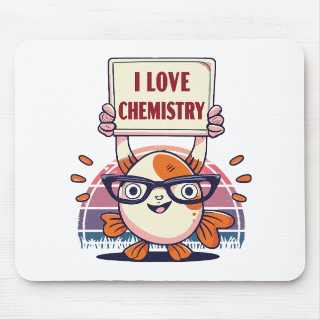 Mousepad Amor Guppies e Química (Frente)