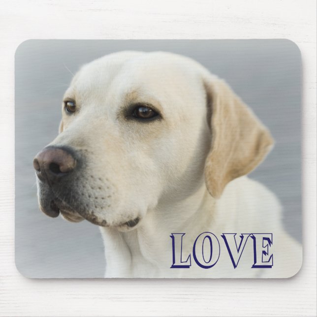 Mousepad Amor Labrador Retriever Cão Cachorro (Frente)