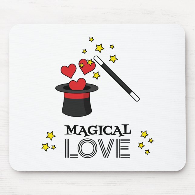 Mousepad Amor Mágico - Preto (Frente)