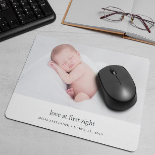 Mousepad Amor na Primeira Visão Foto de Bebê