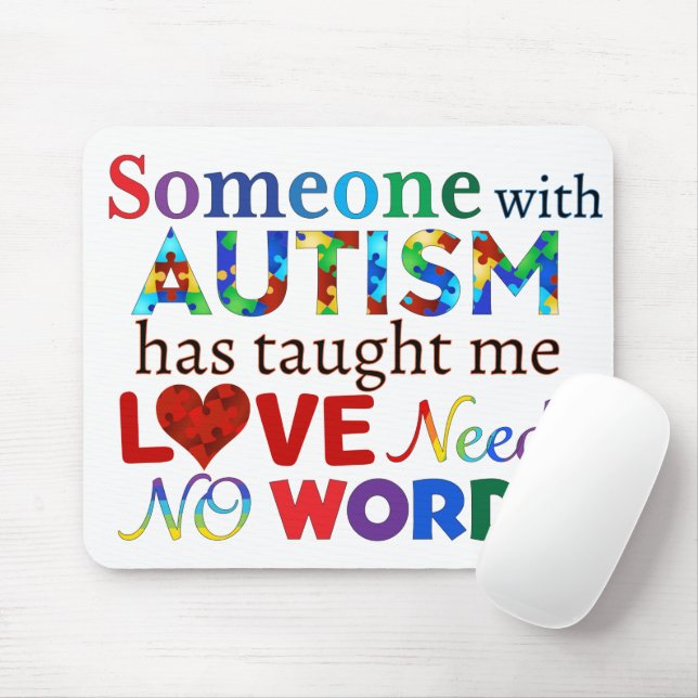 MOUSEPAD AMOR NÃO PRECISA DE PALAVRAS AUTISM (Com mouse)