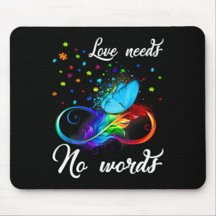 Mousepad Amor Não Precisa De Palavras Autismo Sensibilizaçã