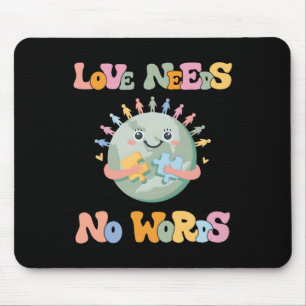 Mousepad Amor Não Precisa De Palavras Autismo Sensibilizaçã