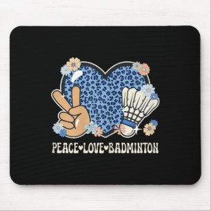 Mousepad Amor Paz Amante de Badminton Estampa de Leopardo G