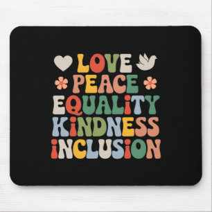 Mousepad Amor Paz Diversidade Inclusão Igualdade Hist Black