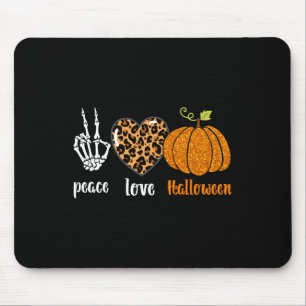 Mousepad amor pela paz Skeleton cair Pumpkin lepard Hallowe